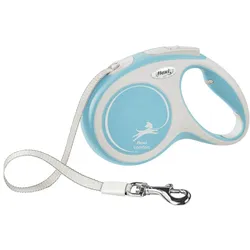 Flexi New COMFORT Gurt M 5m Roll-Leine für Hunde hellblau