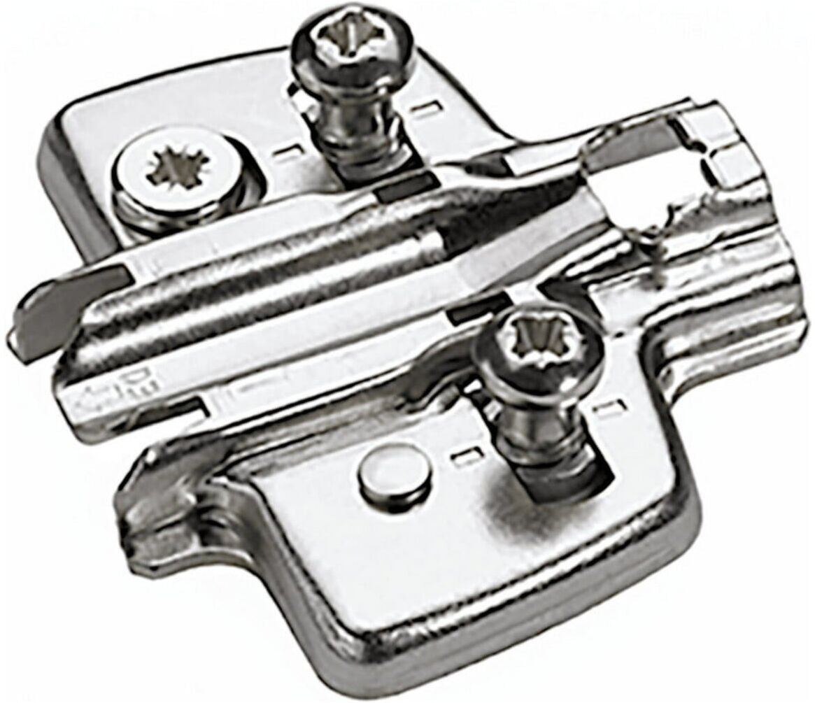 Hettich Möbel-Kreuzmontageplatte 9075081 vernickelt)