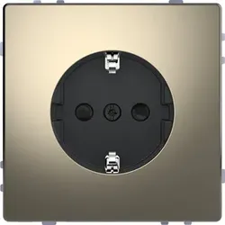 Merten SCHUKO-Steckdose, System Design, mit Schraubklemmen Nickelmetallic
