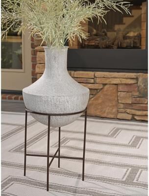 Signature Design by Ashley Estonbank Distressed Gray Vase