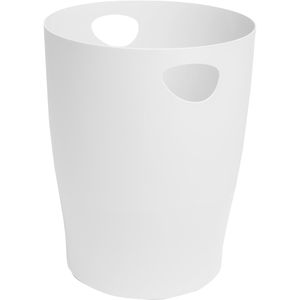 Exacompta Papierkorb 45313D, ECOBIN AutentiK, weiß, rund, aus Kunststoff, 15 Liter