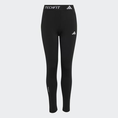 Trainingstights ADIDAS SPORTSWEAR "TECHFIT CLIMAWARM+ LEGGINGS, LANG", Mädchen, Gr. 176, N-Gr, schwarz, weiß,, Obermaterial: 84% Polyester, 16% Elasthan, Hosen