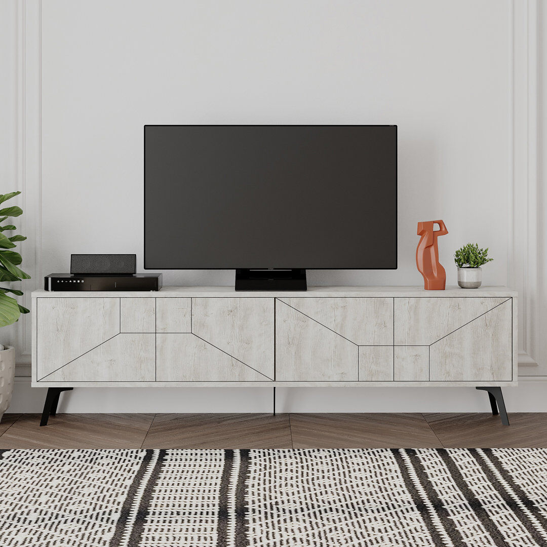 Metro Dune 180cm TV Stand - Modern Design with Ample Storage for TVs up to 65" Ancient White 75"