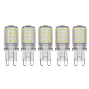 OSRAM LED-Lampe Base Pin, G9, 4,2W ersetzt 40W, warmweiß, 5 Stück
