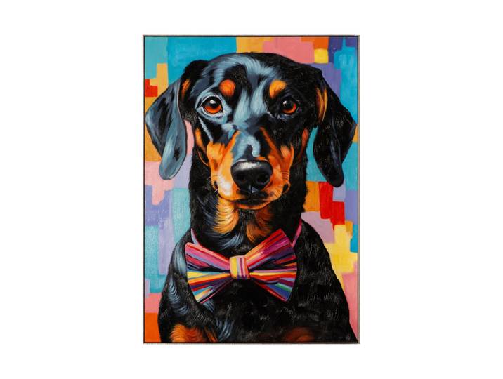 Handbemaltes, gerahmtes Bild „Waldi“ 70 x 100 cm Multicolor Crea Collection
