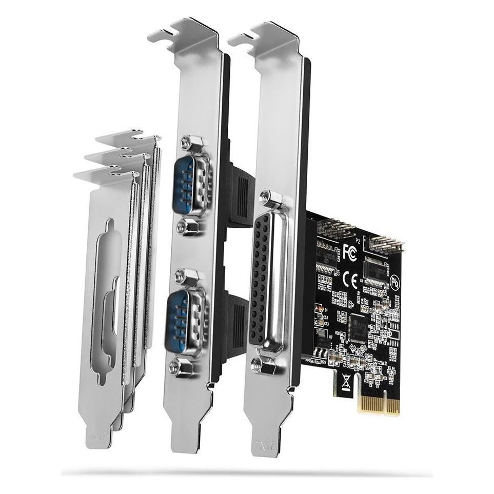Axagon PCEA-PSN PCIe-Adapter mit 1x Parallel- + 2x Seriell-Ports - ASIX AX99100 Chipsatz (PCEA-PSN)