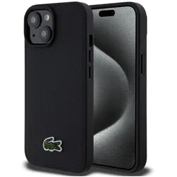 Lacoste - Hardcase Iconic Petit Pique MagSafe (LCHMP17MPVCK) - iPhone 17 Air - Black (Apple iPhone 17, Apple iPhone Air), Smartphone Hülle, Schwarz