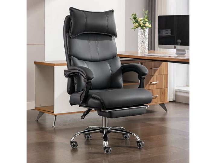 Chaise de bureau ergonomique L'angle d'inclinaison peut être réglé manuellement Noir En seulement 20 minutes