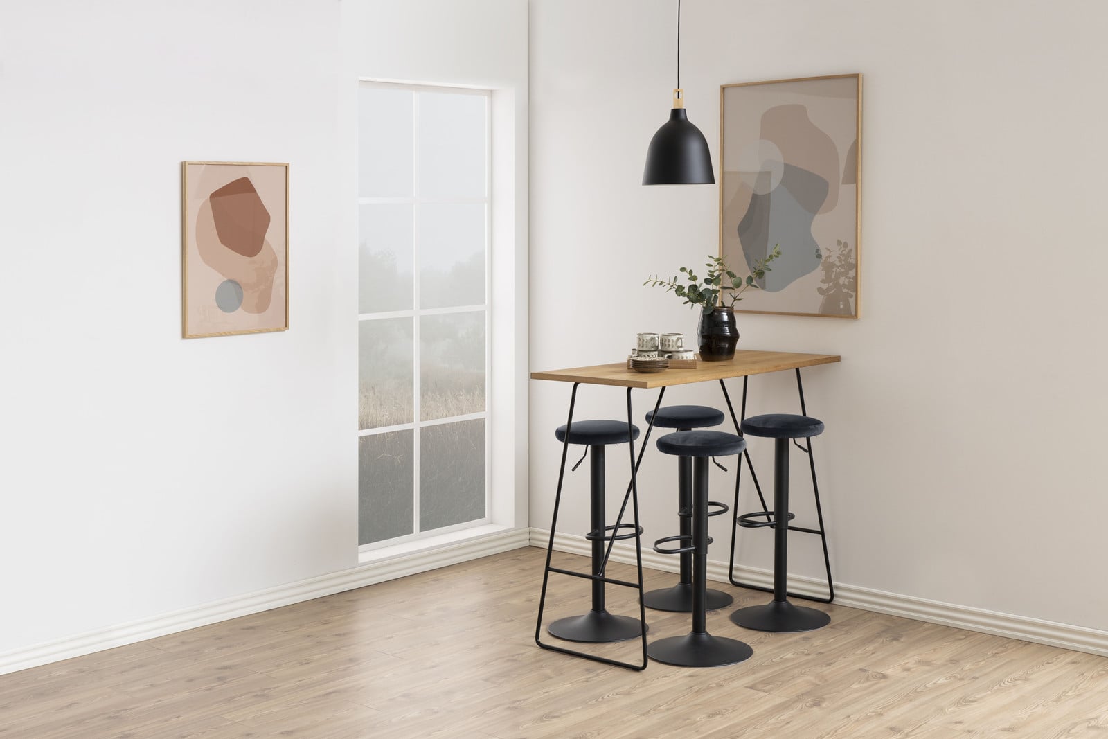 home24 Barkruk Flippin set van 2 type A antracietgrijs B: 40 cm, D: 40 cm, H: 62 cm