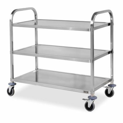 HCB Servierwagen - 3 Schichten - 95 cm - Edelstahl