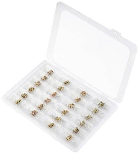 TRU COMPONENTS TC-10358328 Kohleschicht-Widerstand Sortiment axial bedrahtet 0207 0.25W 5% 1 Set
