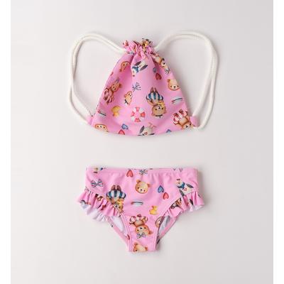 Badeanzug IDO "BABY GIRL ACCESSORIES", Mädchen, Gr. 122, Einheitsgröße, pink (pink, multicolour), Polyester, Badeanzüge Badeanzug