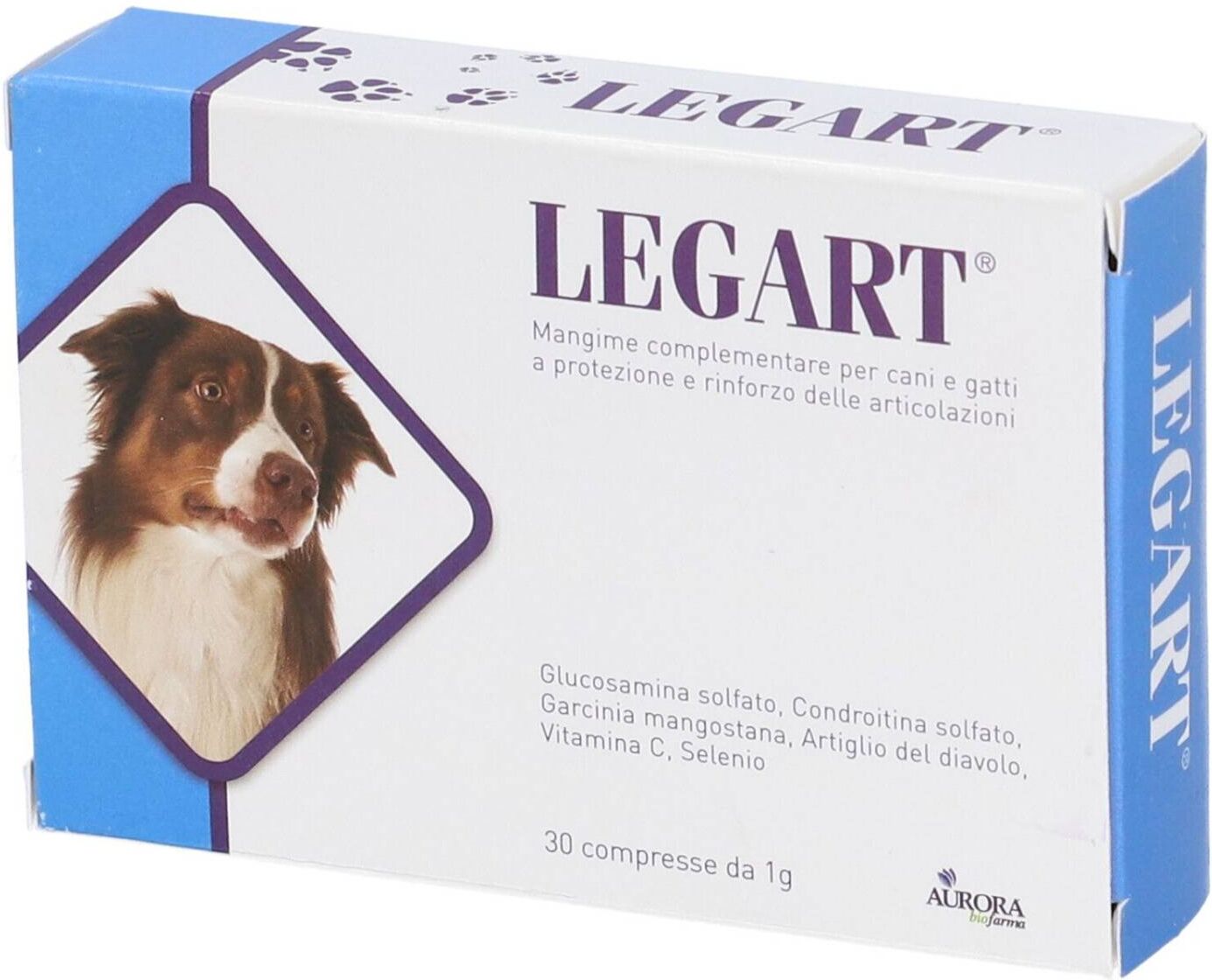 Aurora biofarma Legart Rinforzo Articolazione per Cani e Gatti 30 cpr 1 gr