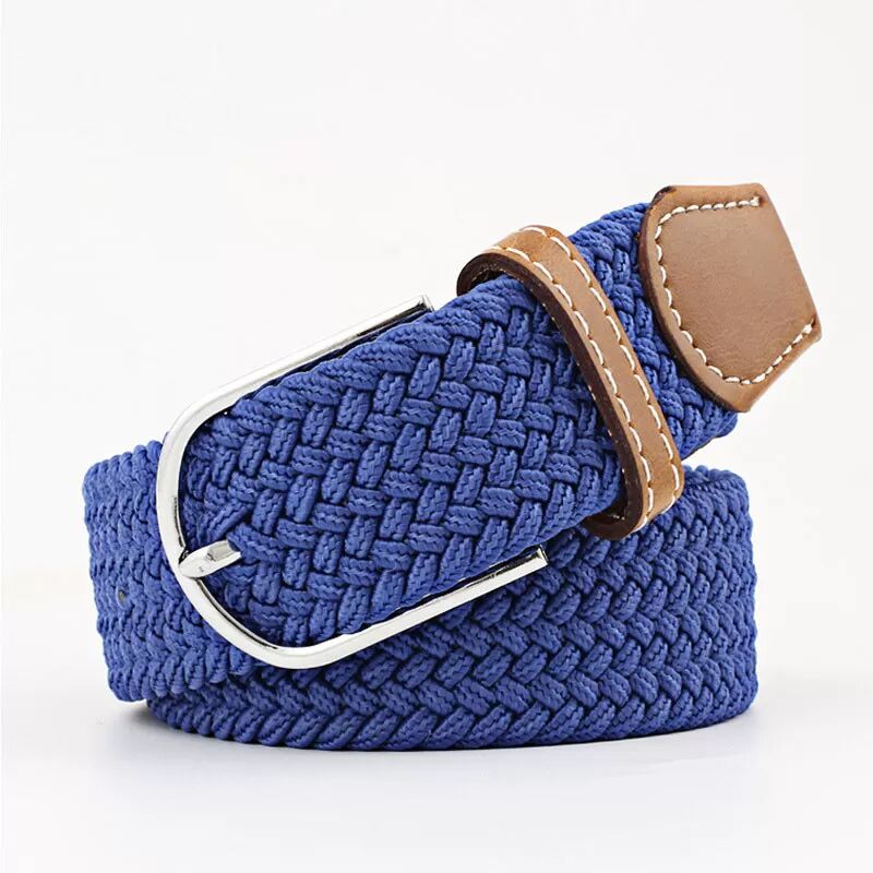 INF Elastischer Gurtbandgürtel - 107cm Blau Blau
