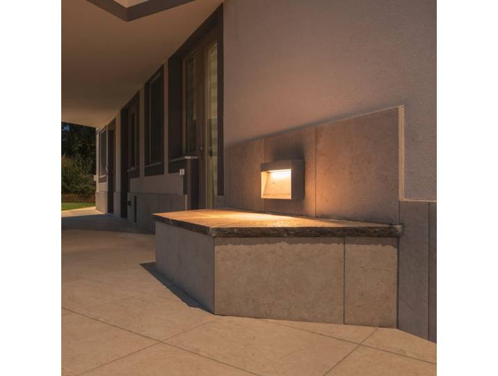 Applique d'extérieur LED Concreto L IP65 Light Grey - SLV - Moderne - Béton - Angulaire