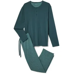 Tchibo - Pyjama-Set - Herren - Gr. XL - petrol/print