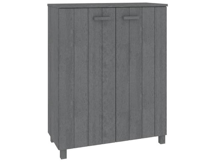 Armoire à chaussures(bonne ventilation) - Meuble d Entrée Couloir - HAMAR Gris foncé 85x40x108 cm Pin massif xqb82p