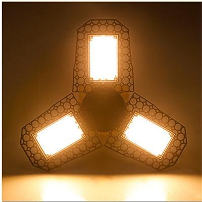 2 stücke garage licht e27 led lampe einstellbar verformbare lüfterflügel garage deckenleuchte warage lager werkstatt lichter