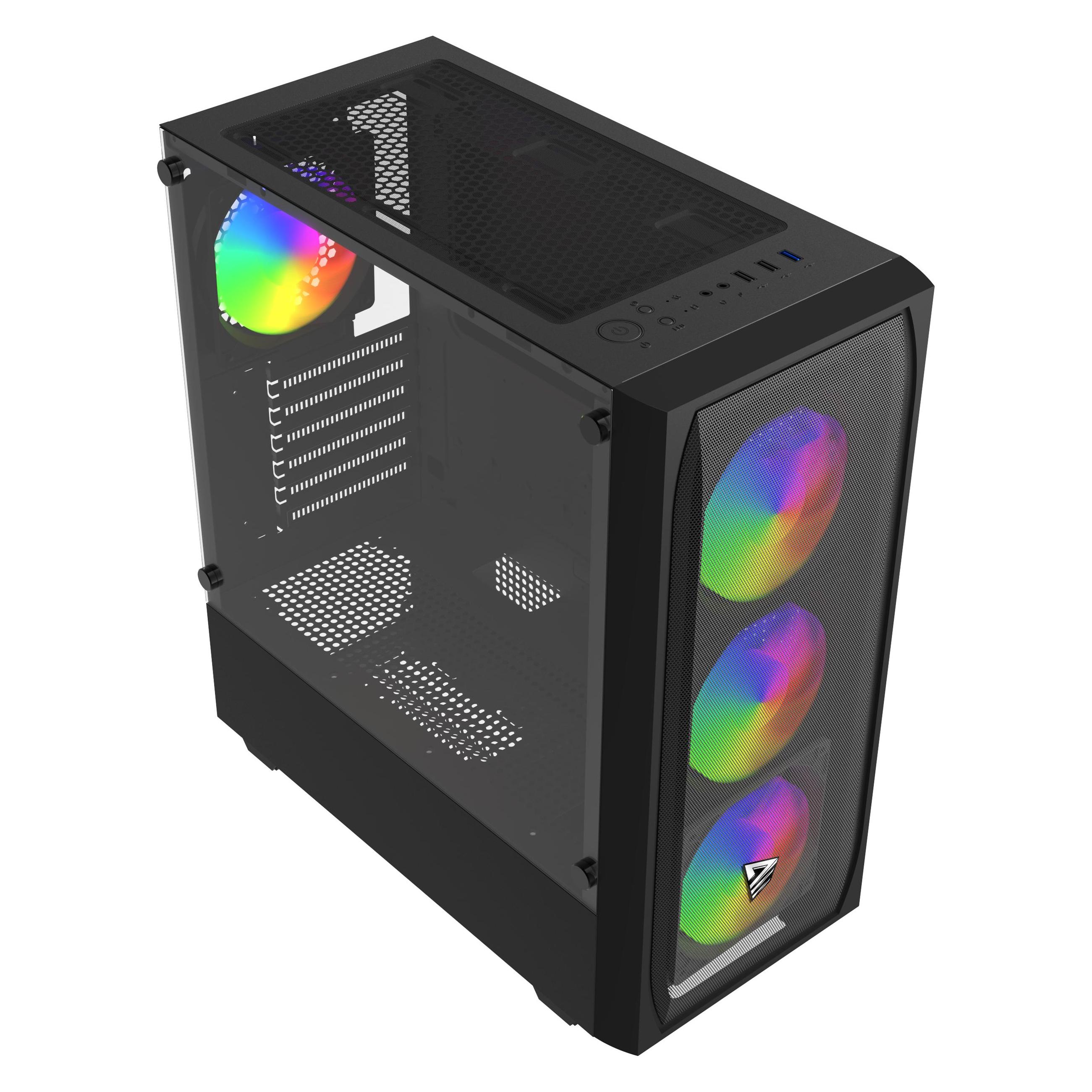 Savio Noctis Flow RGB Cube Schwarz (ATX, Mini-ITX) (Noctis Flow RGB)