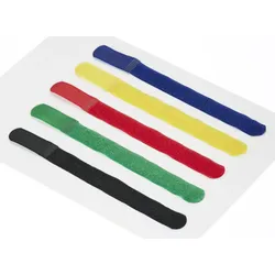 MediaRange Kabelbinder rot, gelb, grün, schwarz, blau
