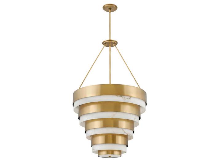Elstead Lighting Hängeleuchte Echelon, Messingfarben, Metall, Stein, 134.7 cm, RoHS, höhenverstellbar, Lampen & Leuchten, Innenbeleuchtung, Hängeleuchten, Pendelleuchten