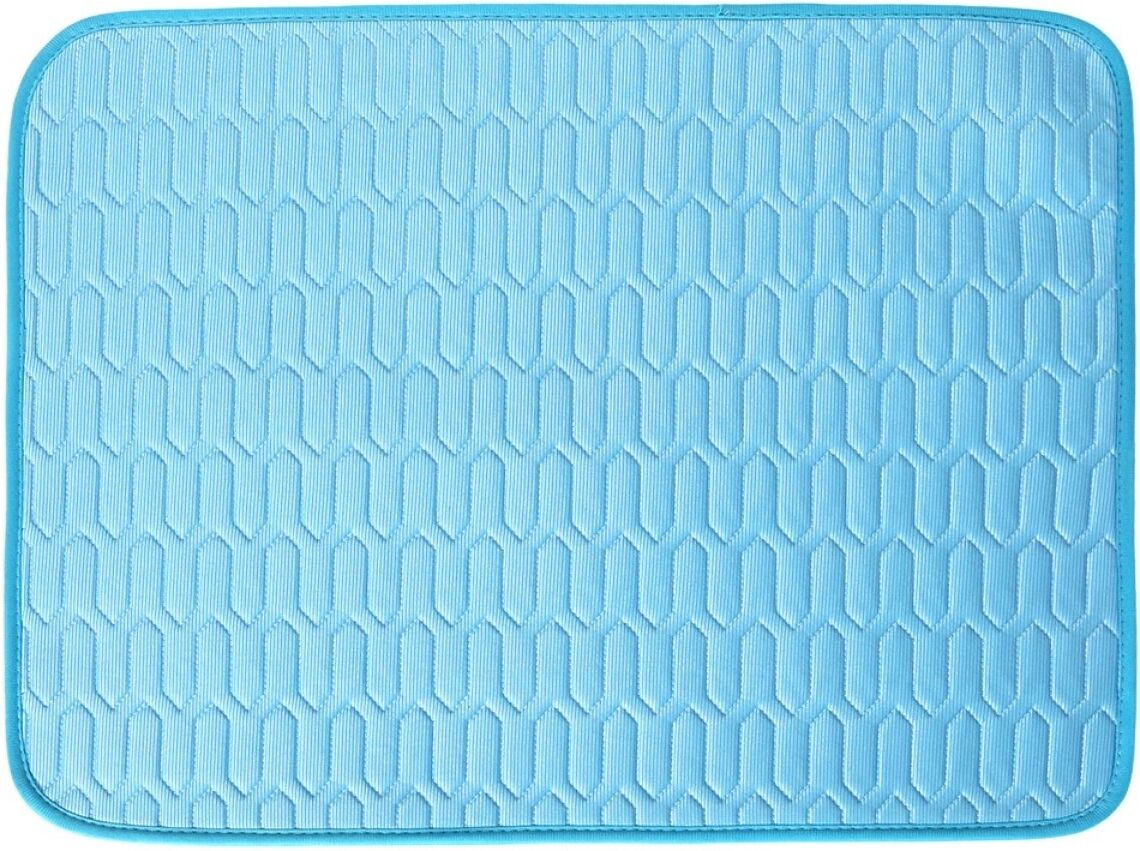 INF Eisseide-Latex Haustiermatte – Atmungsaktives Kühlpad mit hautfreundlichem Latex und rutschfester Unterseite XL