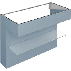 KEUCO EDITION 11 ART Waschtischunterbau mit Ablage, 1200x870x490mm, 32510531200, Korpus/Front: Blue Satin Lack Seidenmatt / Blue Satin Lack Seidenmatt