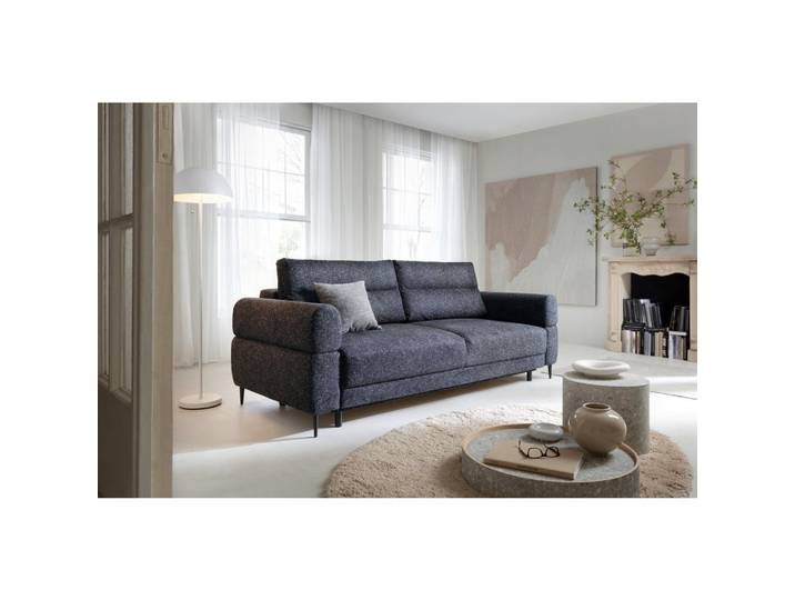 Livetastic Schlafsofa Nordic, Blau, Metall, 2-Sitzer, Füllung: Polyurethan (Pur), Silikon, 232x94x102 cm, Made in EU, Wohnzimmer, Sofas & Couches, Schlafsofas, Schlafsofas mit Bettkasten
