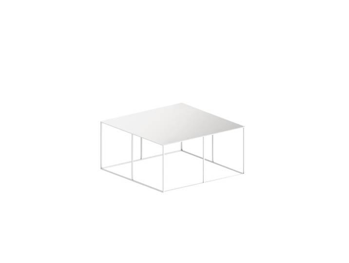 Sofa-Tisch Slim Irony Low Table Zeus weiß, Designer Maurizio Peregalli, 70x34x70 cm