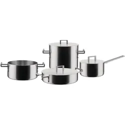Alessi Convivio, Pfannenset + Topfset, Silber