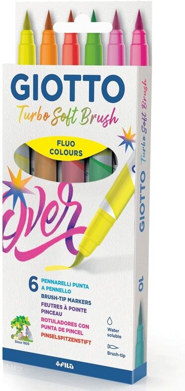 Etui 6 Giotto Soft Brush Fluo
