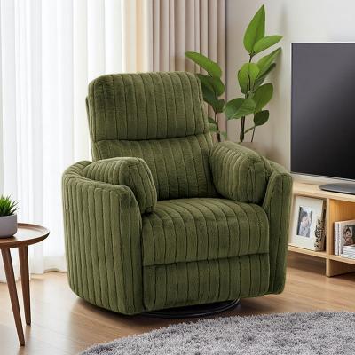 VIVIADORE Power Swivel Glider Recliner, Contemporary Fabric Living Room Chair with Electric Adjustable Recline, 360° Rotation