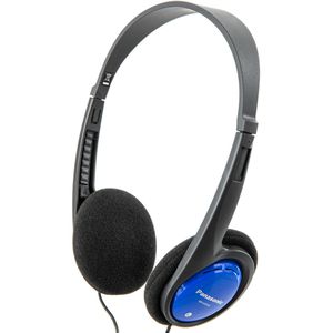 Panasonic Kopfhörer RP-HT010E-A, schwarz/blau, On-Ear, kabelgebunden, 3,5mm Klinke