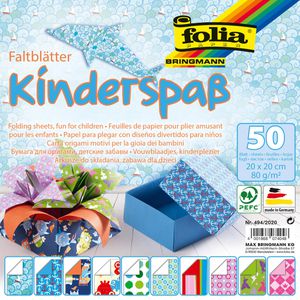 Folia Faltblätter 494/2020 Kinderspaß, 20 x 20cm, 80g/m², 10 Motive sortiert, 50 Blatt