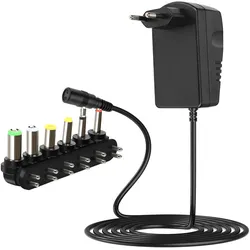 Max Excell Ladegerät 30W 3-12V 6 Adapter (30 W), USB Ladegerät, Schwarz