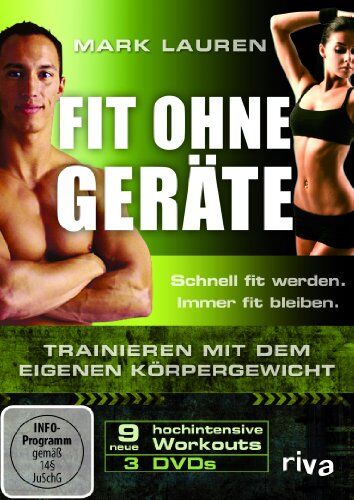Mark Lauren - Fit ohne Geräte - Trainieren mit dem eigenen Körpergewicht [3 DVDs] - Preis vom 10.10.2026 11:48:34 h