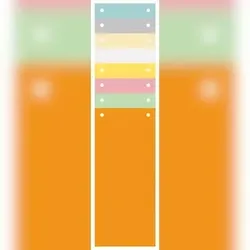 Exacompta 13395B 12x Packung mit 100 Trennstreifen, 2-fach gelocht, 180g, 105x240mm - Farben sortiert