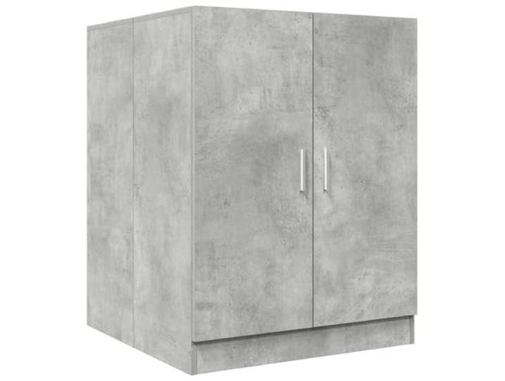 Tomostar Schrank für Waschmaschine, WC-Möbel, Betongrau, 70,5 x 71,5 x 91,5 cm