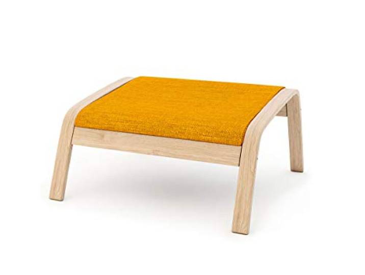 Vinylla Housse de rechange pour chaise Ikea Poang (repose-pieds design 1\, polyester\, jaune)