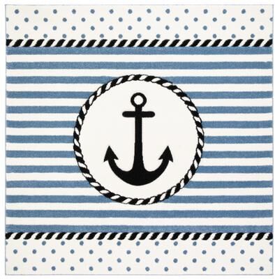 SAFAVIEH Carousel Kids Sybill Nautical Anchor Rug