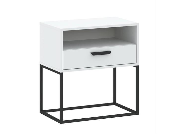 Nachttisch CADRO 1 Schublade 60x38.5x65cm weiss matt / laminiert