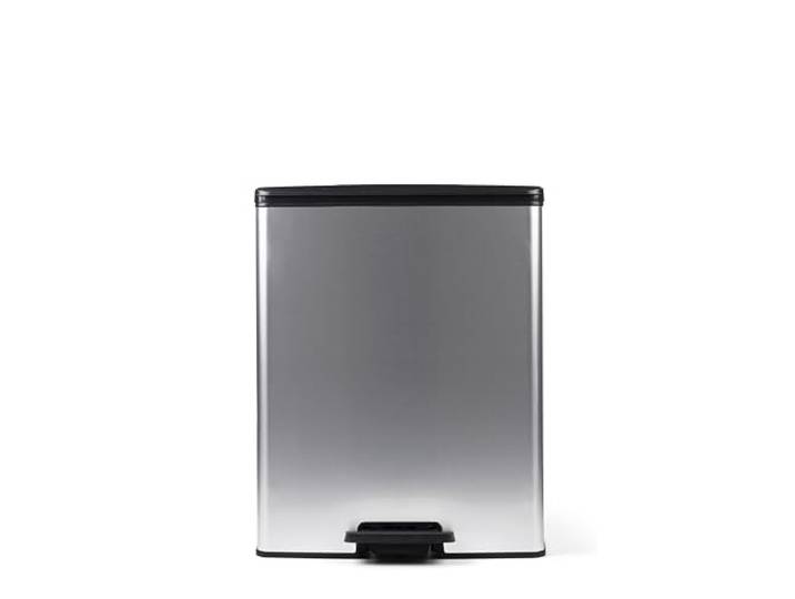 CURVER DECO DUO BIN Vuilnisemmer, kunststof, zilver metallic, 2 x 26 l