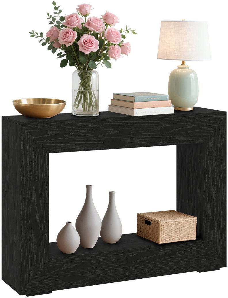 Brambly Cottage Console Table Black/Black/Black 84.1cm H X 119.9cm W X 30cm D