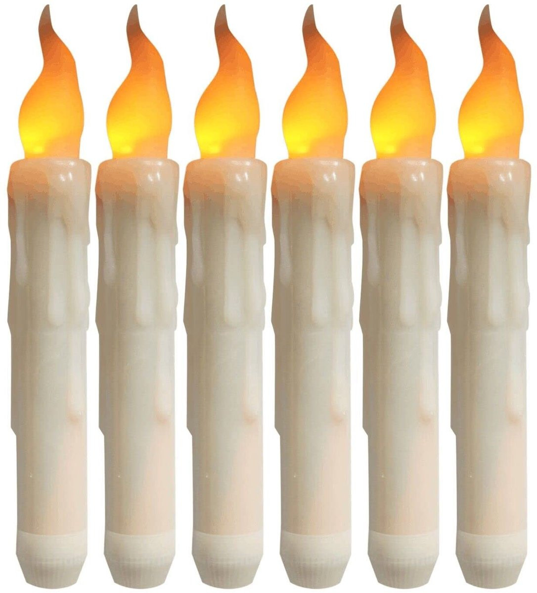 Dailygoods Dailygoody Vlamloze LED Taper Kaarsen met Flikkerend Warm Licht