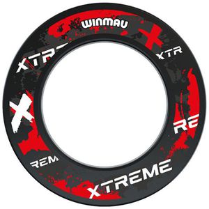 WINMAU Dart-Surround Xtreme, 807716, 1-teiliger Wandschutz, schwarz/rot, Ø 68cm