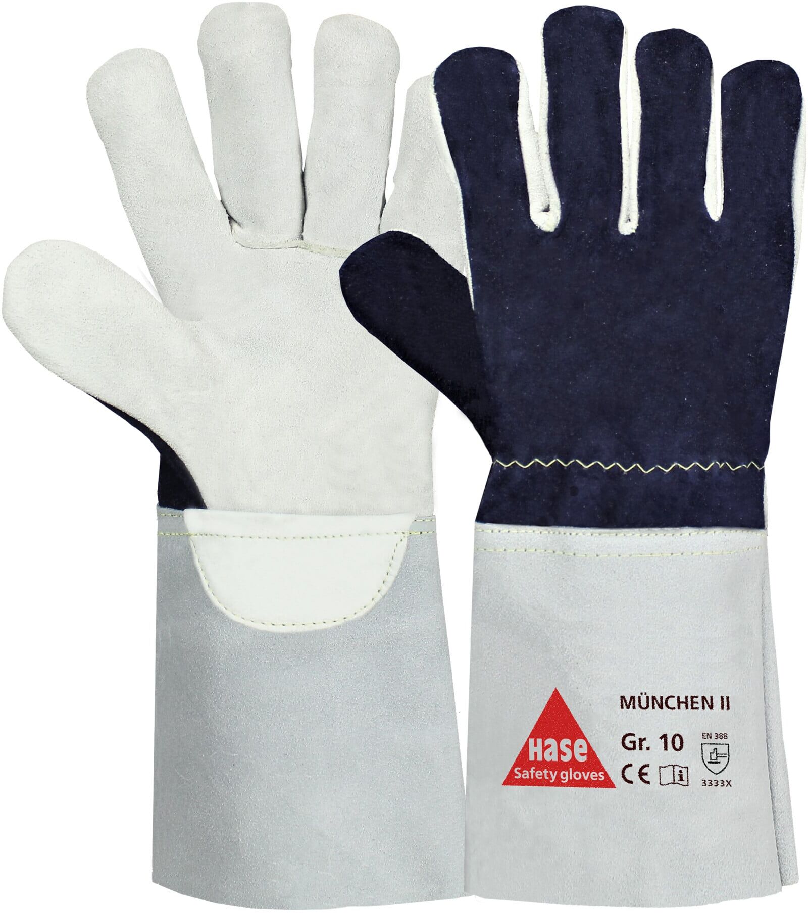 Hase Schnittschutzhandschuhe München II Größe 10, Narbenleder (850201-10)
