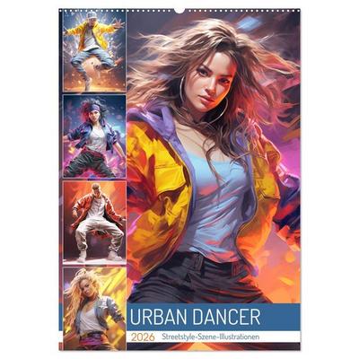 Urban Dancer. Streetstyle-Szene-Illustrationen (Wandkalender 2026 DIN A2 hoch), CALVENDO Monatskalender