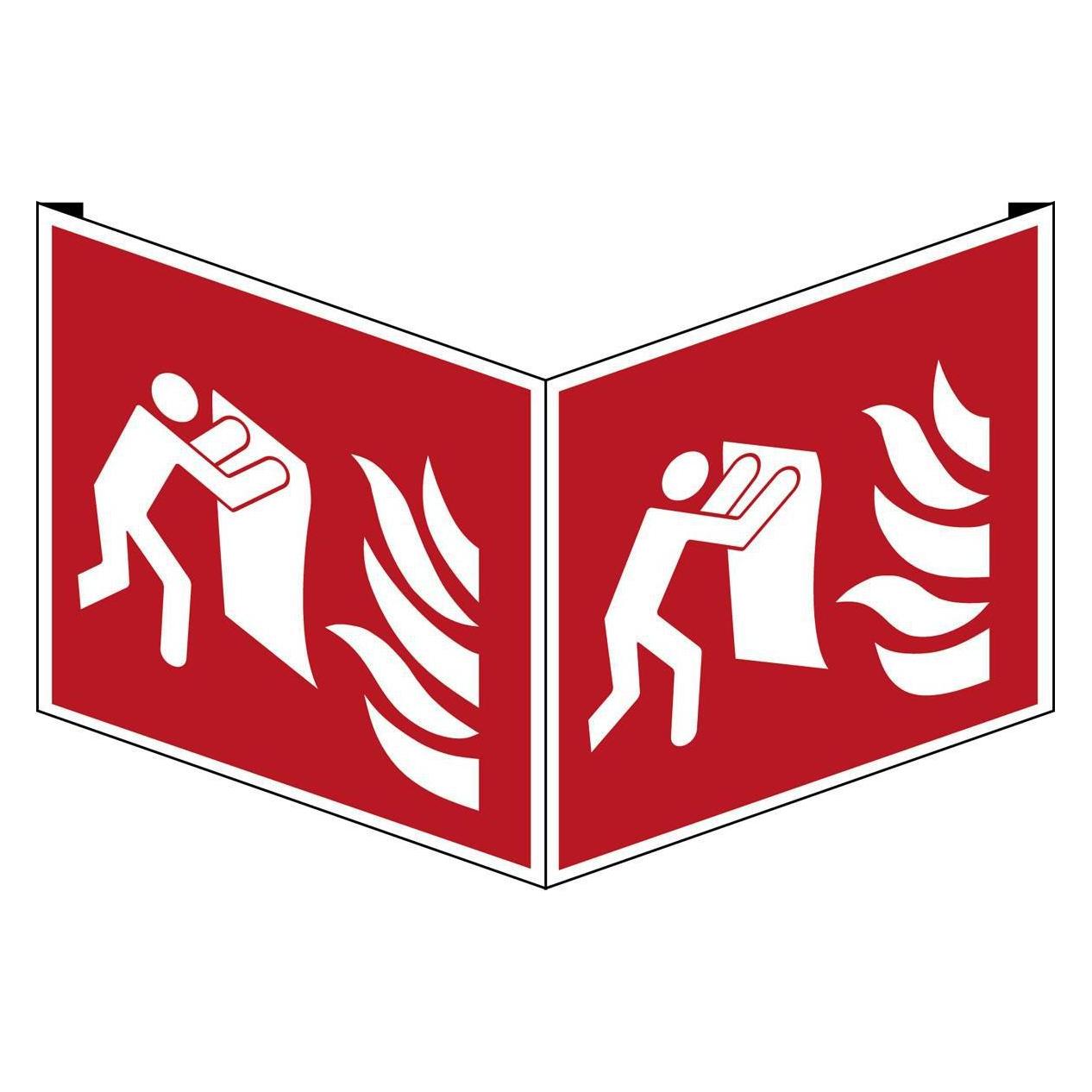 Brady Feuerlöschdecke - Sicherheitsschild - ISO 7010 (F/F016/NT-VPVC-318X318/1-B)