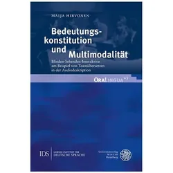 Bedeutungskonstitution und Multimodalität, Fachbücher von Maija Hirvonen