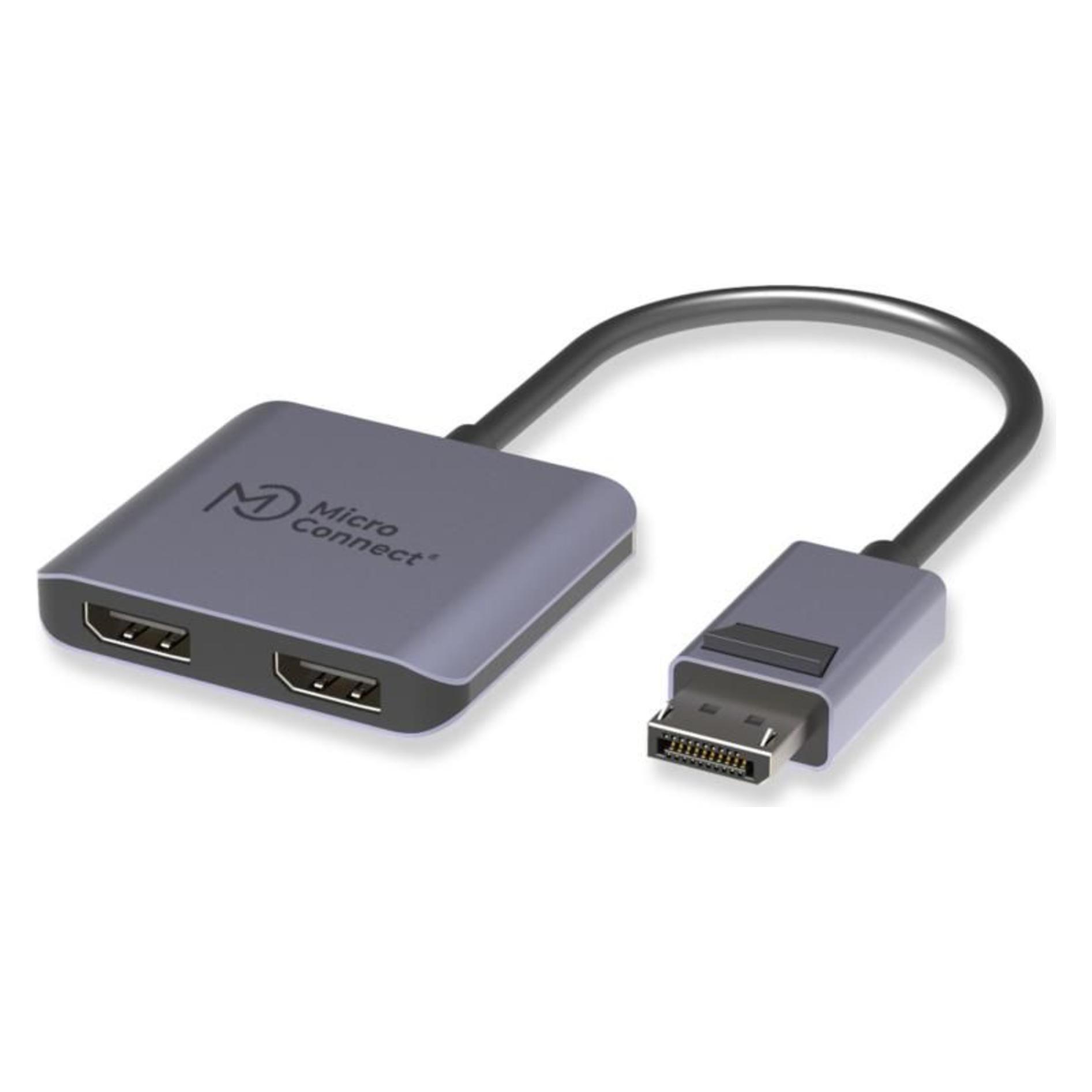 MicroConnect DisplayPort to 2x DisplayPort (DisplayPort, DisplayPort) (MC-DP-2XDP)